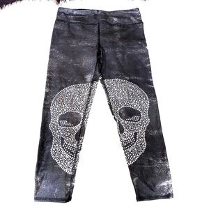 EVCR Skull 7/8 Cropped Leggings M